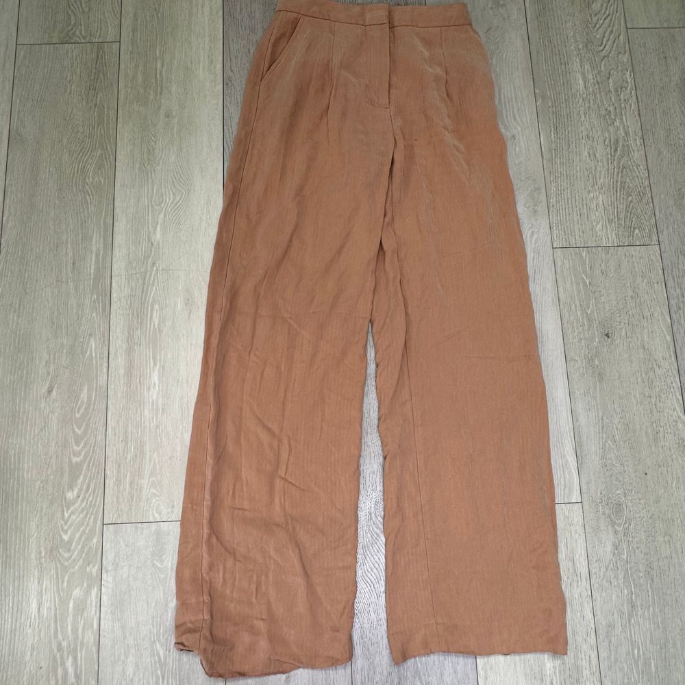 Something navy beige wide leg‎ work business casual trouser pants size 2